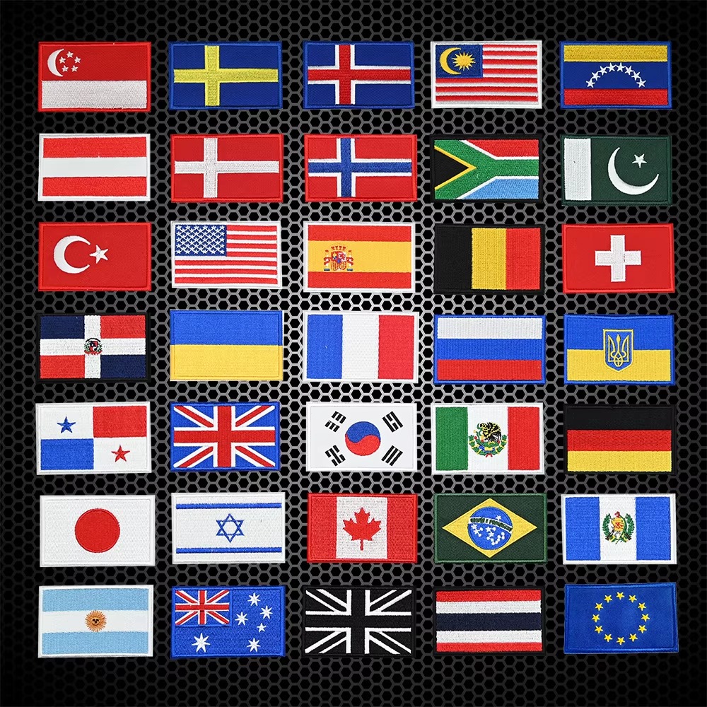 Embroidery In Australia - Nakış Bayrak Yaması ABD İngiltere Kanada