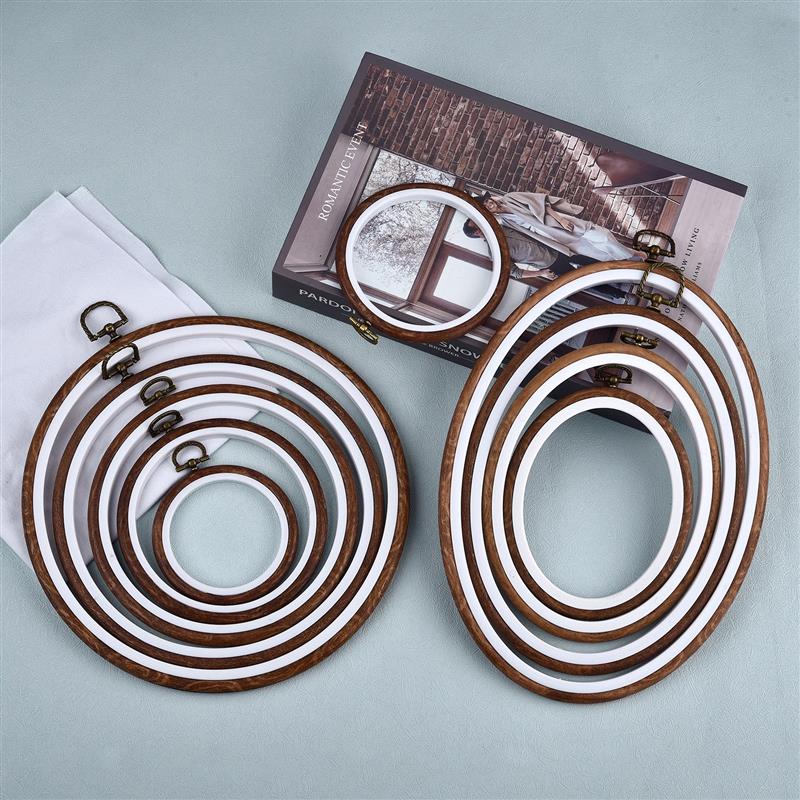 Stitch Marker Ring - Dikiş Aleti Yuvarlak Oval Ahşap Nakış