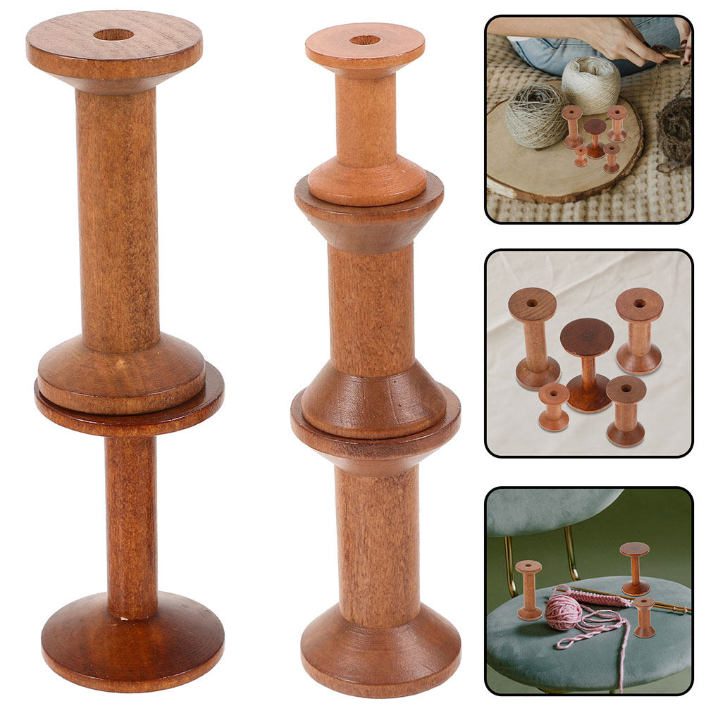 Embroidery Thread Yarn - 7 Adet Ahşap İplik Makarası Vintage