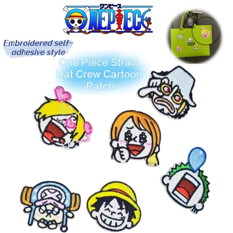 Embroidery Patch - One Piece Hasır Şapkalı Takım Anime
