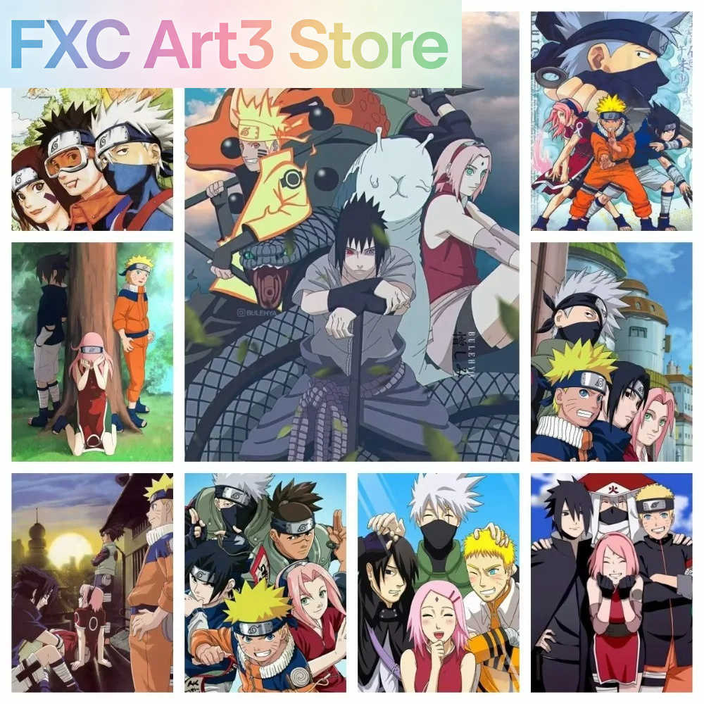 Embroidery Canvas - Çerçevesiz 1 adet Naruto Sınıfı Yedi