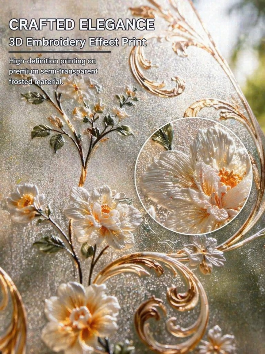 Embroidery Removal - Nakış Desenli Buzlu Gizlilik Cam Filmi