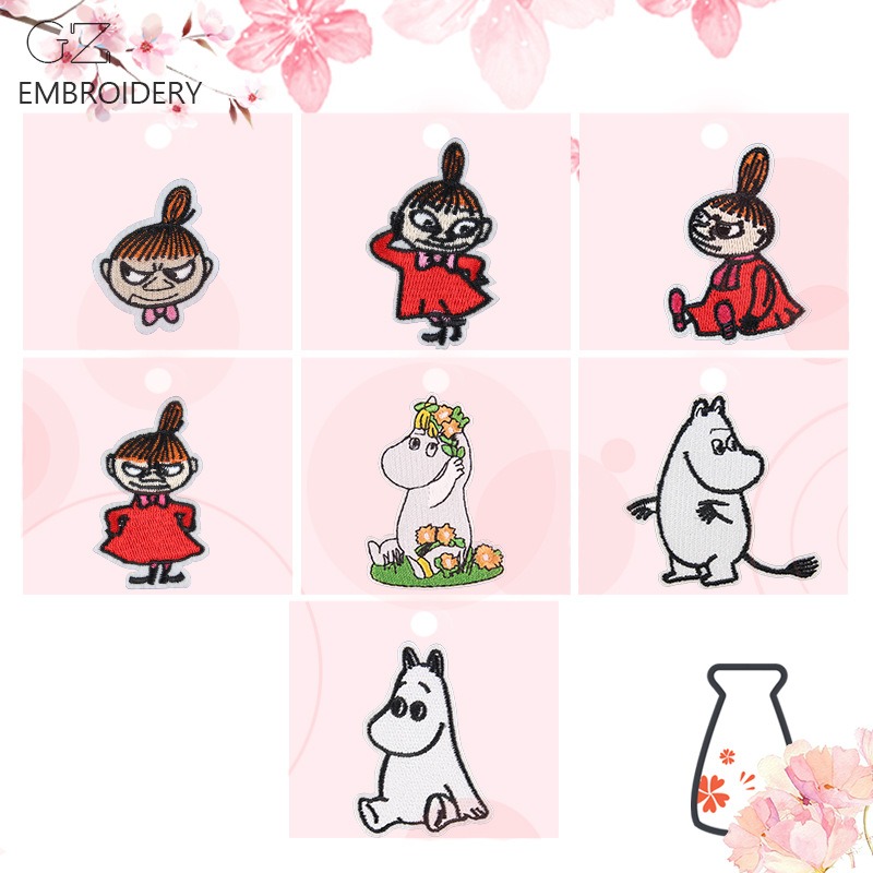 Moomin sevimli karikatür işlem - Embroidery Patch incelemesi ve fiyatı