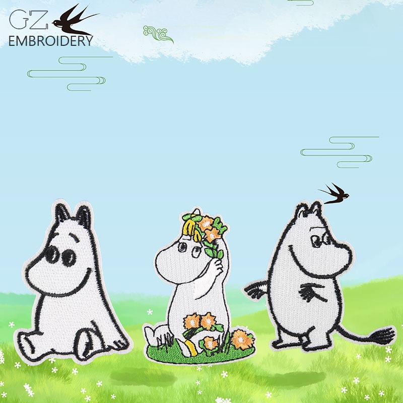 Moomin sevimli karikatür işlem - Embroidery Patch incelemesi ve fiyatı