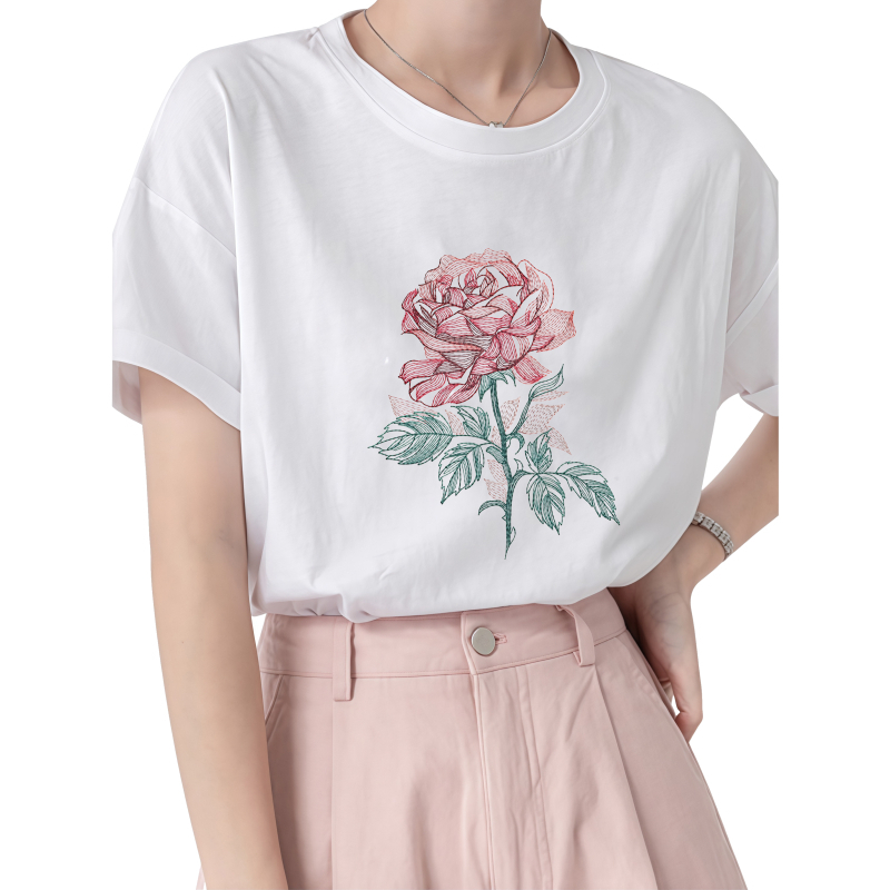 22cm Gül Desenli Isı Transfer  - Embroidery Effect Canva incelemesi ve fiyatı