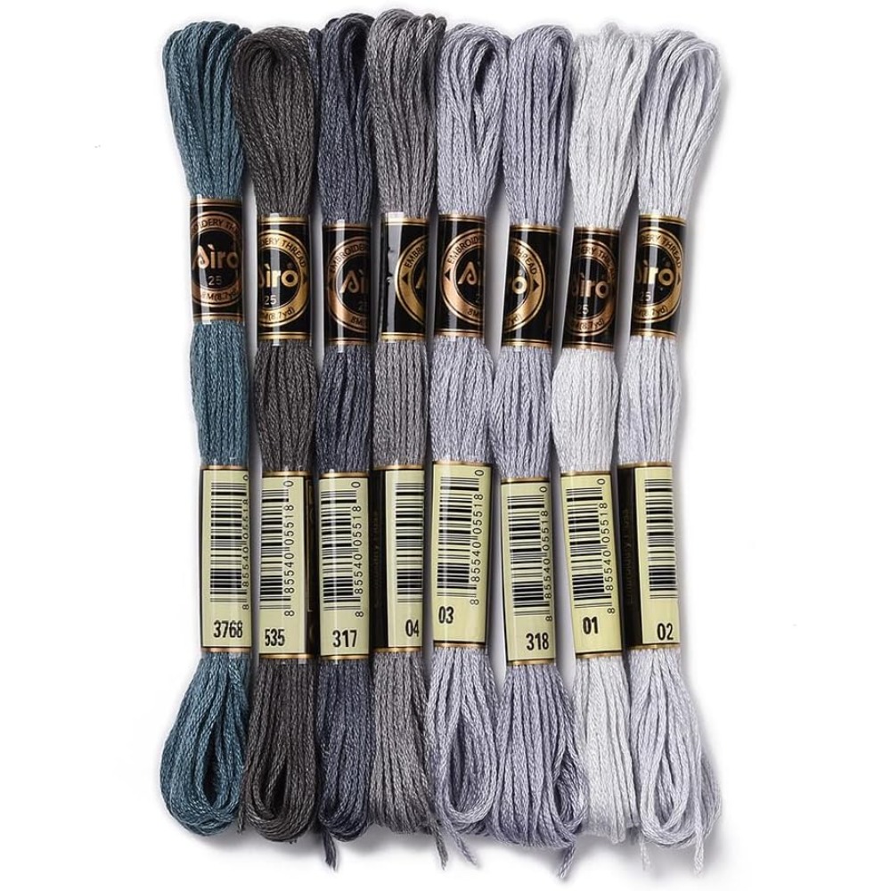 8 Skeins 70 Metre Gri Dostluk  - Embroidery Stitches incelemesi ve fiyatı