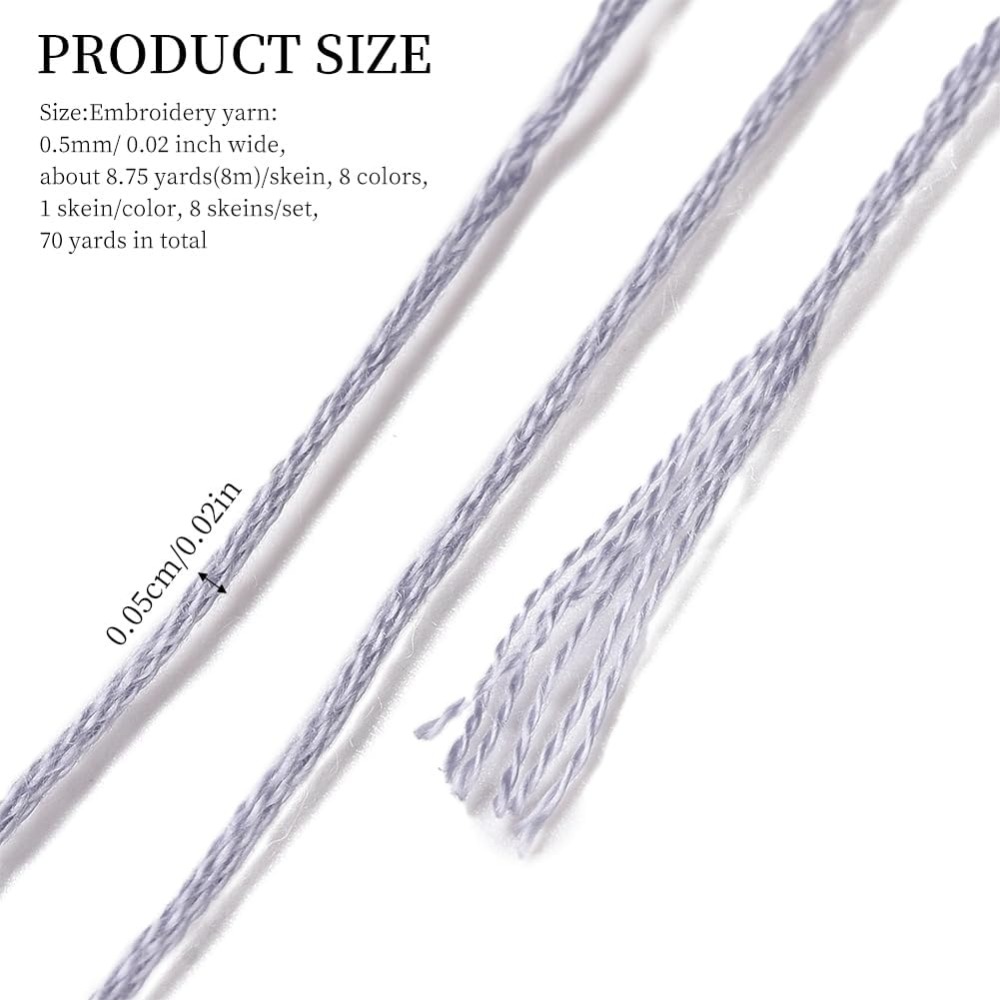 8 Skeins 70 Metre Gri Dostluk  - Embroidery Stitches incelemesi ve fiyatı