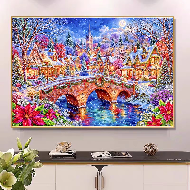 9ct 100x75cm Kış Kilisesi Nakı - Embroidery Job incelemesi ve fiyatı