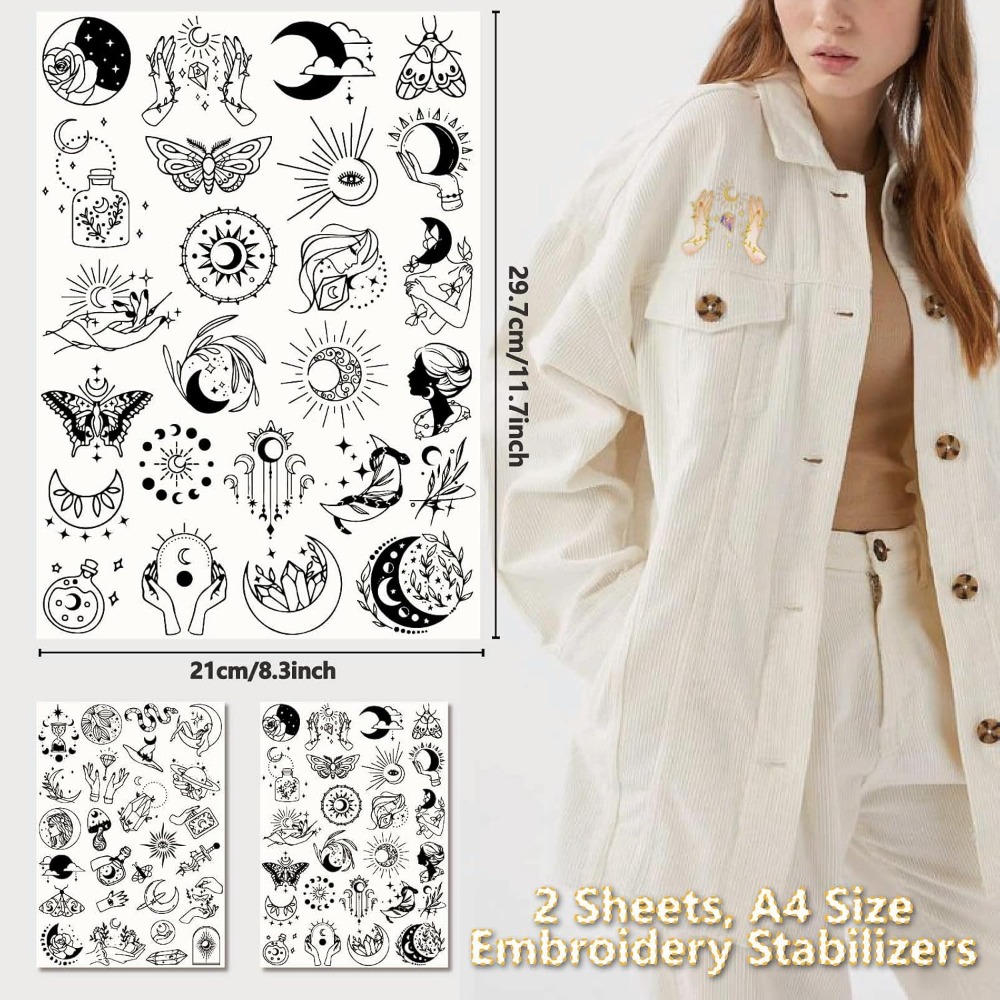 51 adet Boho Ay Güneş Suda Çöz - Embroidery Stitches incelemesi ve fiyatı